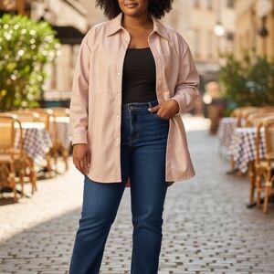 Dolce Cabo Women's Pink Shirt Jacket